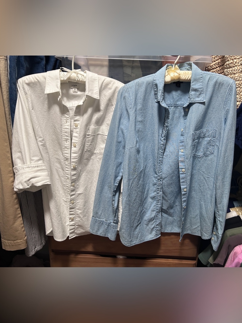 JCrew cotton button down shirts, Med, like new
